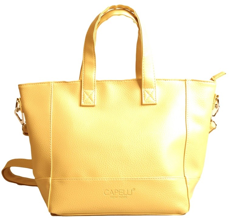 PU shopper bag - solid PU small shopper bag with shoulder strap, 100% PU
