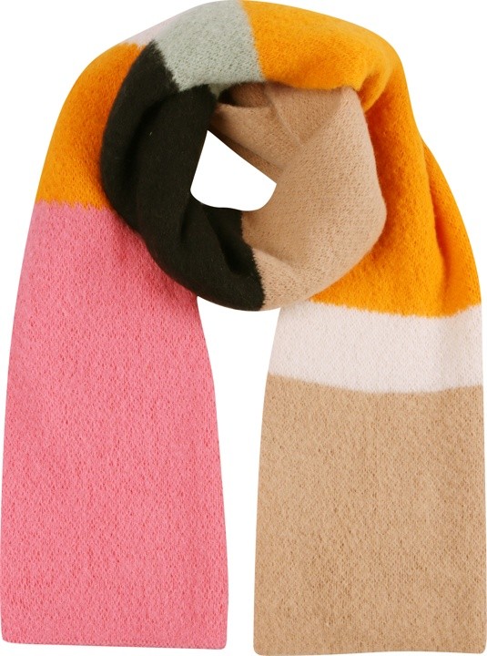 soft scarf - soft acrylic scarf with color block; 35x180cm, 100%Acrylic